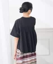 K3KID78044 a.v.v Elmi(アー・ヴェ・ヴェ) 【低身長サイズ】バックシャーリングTシャツ オレンジ