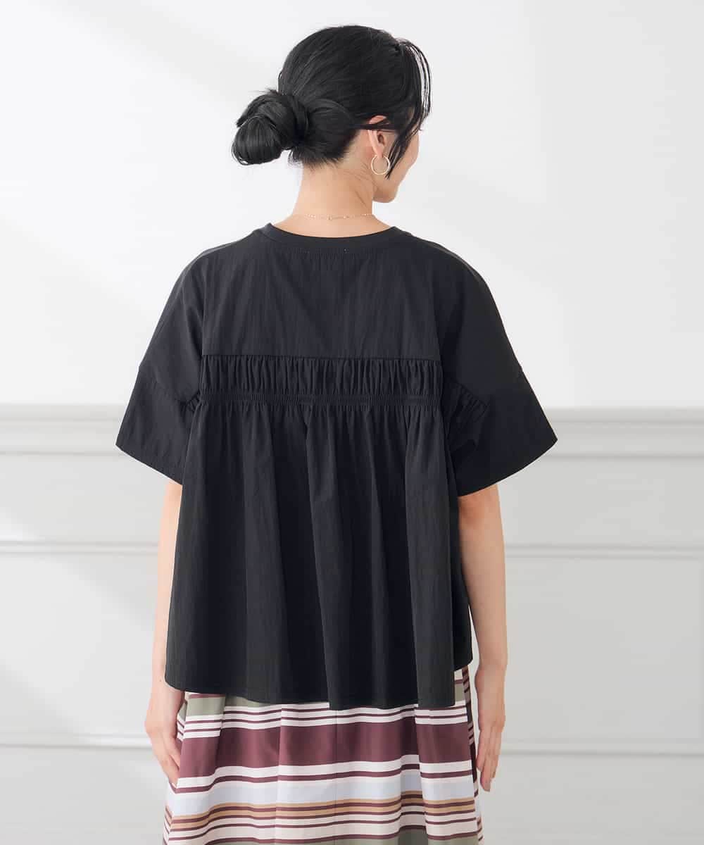 K3KID78044 a.v.v Elmi(アー・ヴェ・ヴェ) 【低身長サイズ】バックシャーリングTシャツ オレンジ