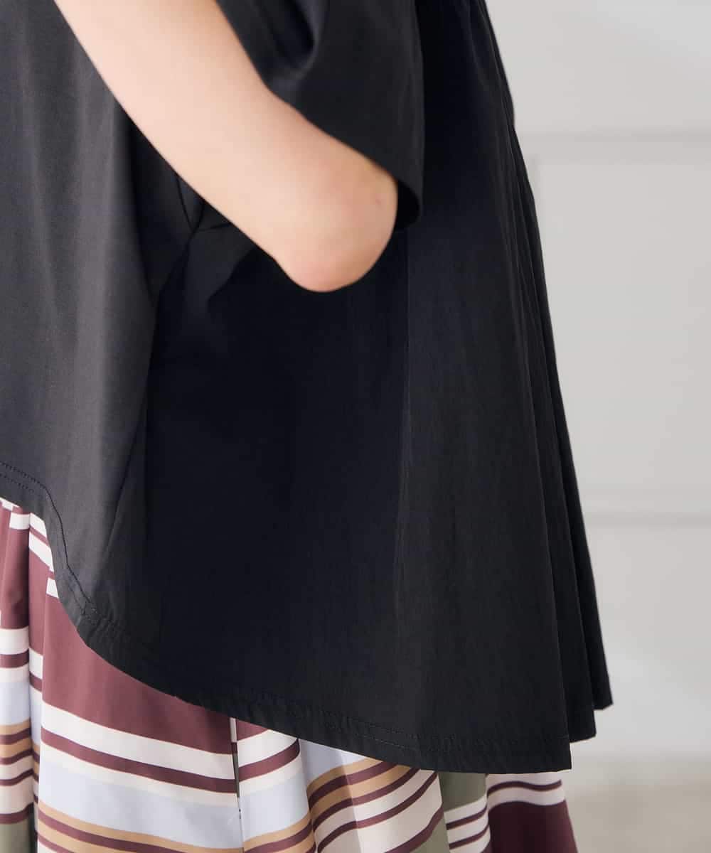K3KID78044 a.v.v Elmi(アー・ヴェ・ヴェ) 【低身長サイズ】バックシャーリングTシャツ オレンジ