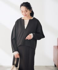 K3KKD04035 a.v.v Elmi(アー・ヴェ・ヴェ) 【低身長サイズ】ストレッチ レース トップス アイボリー