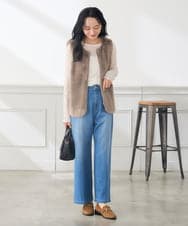 K3KKD04035 a.v.v Elmi(アー・ヴェ・ヴェ) 【低身長サイズ】ストレッチ レース トップス アイボリー