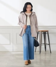 K3KKD04035 a.v.v Elmi(アー・ヴェ・ヴェ) 【低身長サイズ】ストレッチ レース トップス アイボリー