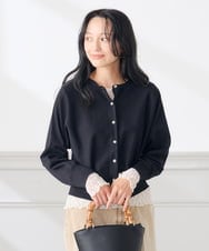 K3KKD04035 a.v.v Elmi(アー・ヴェ・ヴェ) 【低身長サイズ】ストレッチ レース トップス アイボリー