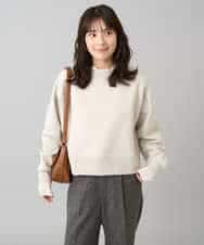 K3KLA41044 a.v.v Elmi(アー・ヴェ・ヴェ) 【低身長サイズ】ラメ裏起毛タックスリーブスウェット グレー