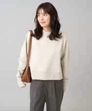 K3KLA41044 a.v.v Elmi(アー・ヴェ・ヴェ) 【低身長サイズ】ラメ裏起毛タックスリーブスウェット グレー