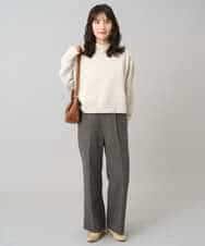 K3KLA41044 a.v.v Elmi(アー・ヴェ・ヴェ) 【低身長サイズ】ラメ裏起毛タックスリーブスウェット グレー