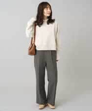 K3KLA41044 a.v.v Elmi(アー・ヴェ・ヴェ) 【低身長サイズ】ラメ裏起毛タックスリーブスウェット グレー