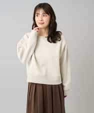 K3KLA41044 a.v.v Elmi(アー・ヴェ・ヴェ) 【低身長サイズ】ラメ裏起毛タックスリーブスウェット グレー