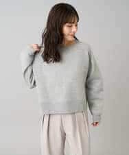 K3KLA41044 a.v.v Elmi(アー・ヴェ・ヴェ) 【低身長サイズ】ラメ裏起毛タックスリーブスウェット グレー