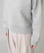 K3KLA41044 a.v.v Elmi(アー・ヴェ・ヴェ) 【低身長サイズ】ラメ裏起毛タックスリーブスウェット グレー