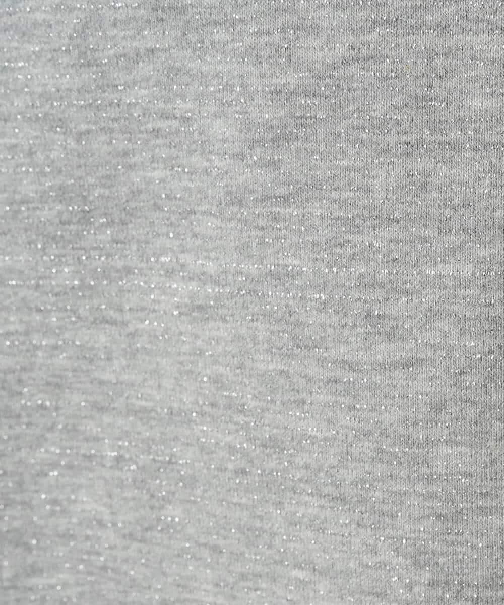 K3KLA41044 a.v.v Elmi(アー・ヴェ・ヴェ) 【低身長サイズ】ラメ裏起毛タックスリーブスウェット グレー