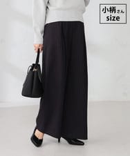 K3LBD29059 a.v.v Elmi(アー・ヴェ・ヴェ) 【低身長サイズ】ストライプタックワイドパンツ ブラウン