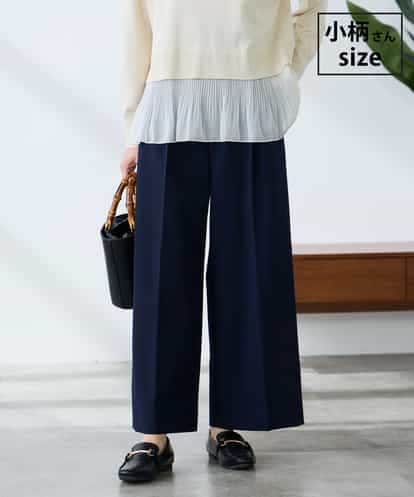 K3LDD20059 a.v.v Elmi 【低身長サイズ】【洗える】ハイウエストワイドパンツ