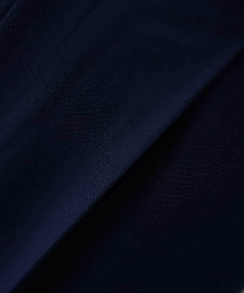 K3LDD20059 a.v.v Elmi(アー・ヴェ・ヴェ) 【低身長サイズ】【洗える】ハイウエストワイドパンツ ネイビー