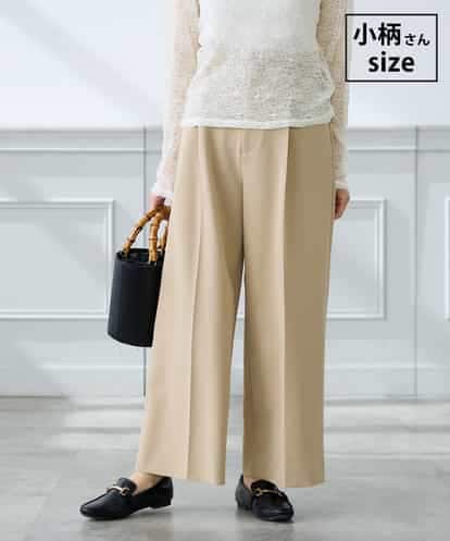 K3LDD20059 a.v.v Elmi 【低身長サイズ】【洗える】ハイウエストワイドパンツ