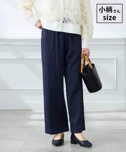 K3LDD26059 a.v.v Elmi 【低身長サイズ】【洗える】サテンワイドパンツ
