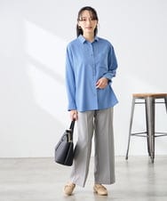 K3LFD02049 a.v.v Elmi(アー・ヴェ・ヴェ) 【低身長サイズ】［支持率NO.1/イージーケア/ストレッチ］スッキリ見えストレートパンツ ピンク