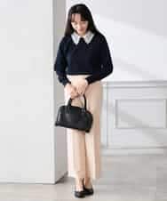 K3LFD02049 a.v.v Elmi(アー・ヴェ・ヴェ) 【低身長サイズ】［支持率NO.1/イージーケア/ストレッチ］スッキリ見えストレートパンツ ピンク