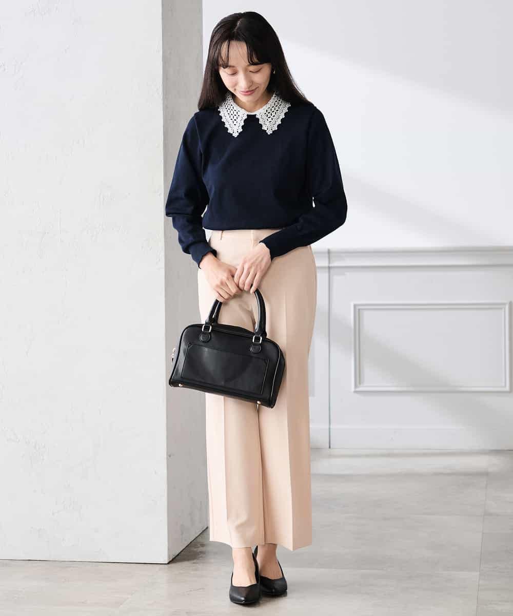 K3LFD02049 a.v.v Elmi(アー・ヴェ・ヴェ) 【低身長サイズ】［支持率NO.1/イージーケア/ストレッチ］スッキリ見えストレートパンツ ピンク