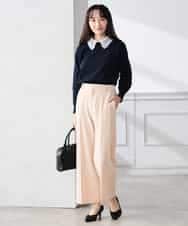 K3LFD02049 a.v.v Elmi(アー・ヴェ・ヴェ) 【低身長サイズ】［支持率NO.1/イージーケア/ストレッチ］スッキリ見えストレートパンツ ピンク