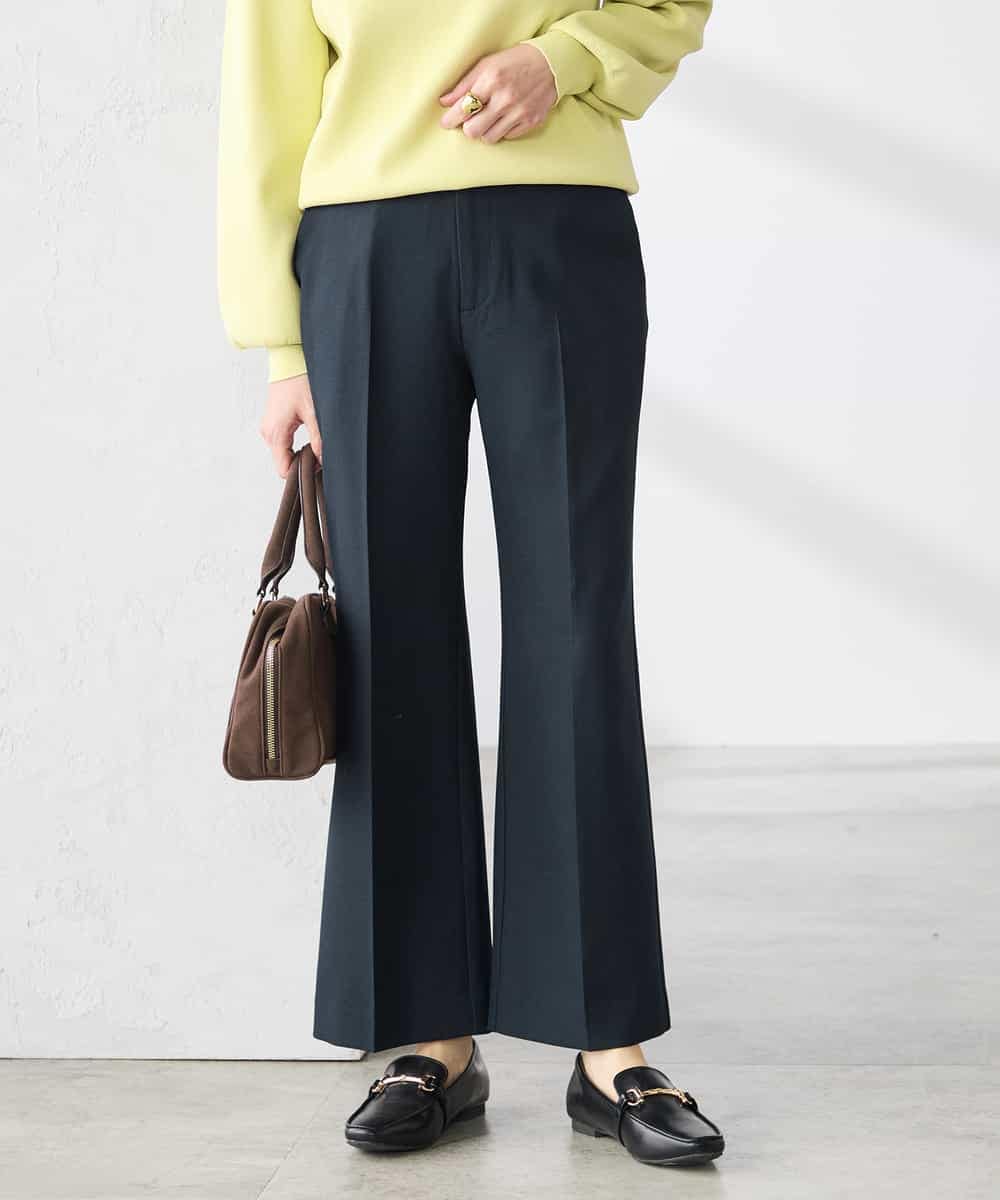 K3LFD02049 a.v.v Elmi(アー・ヴェ・ヴェ) 【低身長サイズ】［支持率NO.1/イージーケア/ストレッチ］スッキリ見えストレートパンツ ピンク