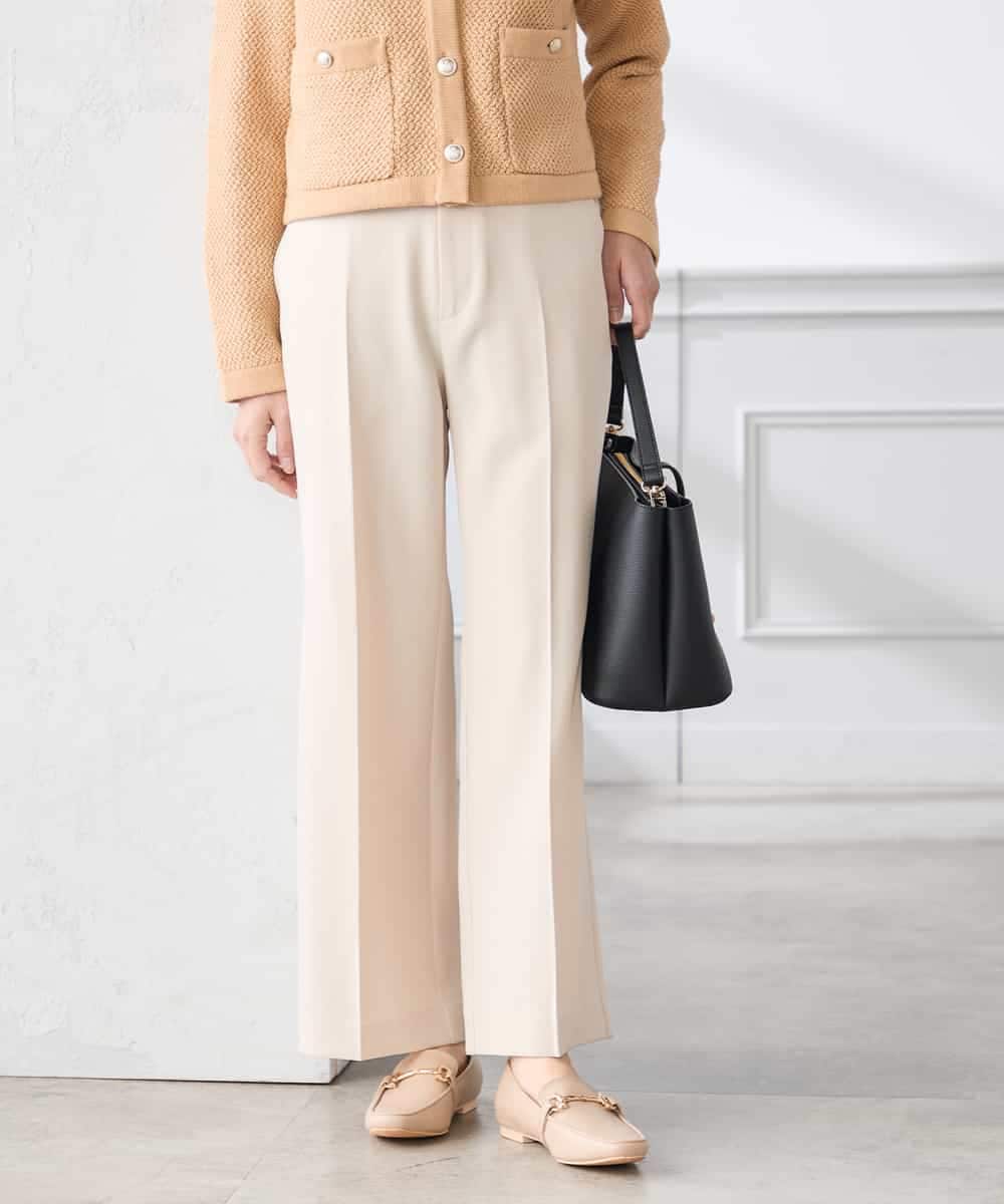 K3LFD02049 a.v.v Elmi(アー・ヴェ・ヴェ) 【低身長サイズ】［支持率NO.1/イージーケア/ストレッチ］スッキリ見えストレートパンツ ピンク