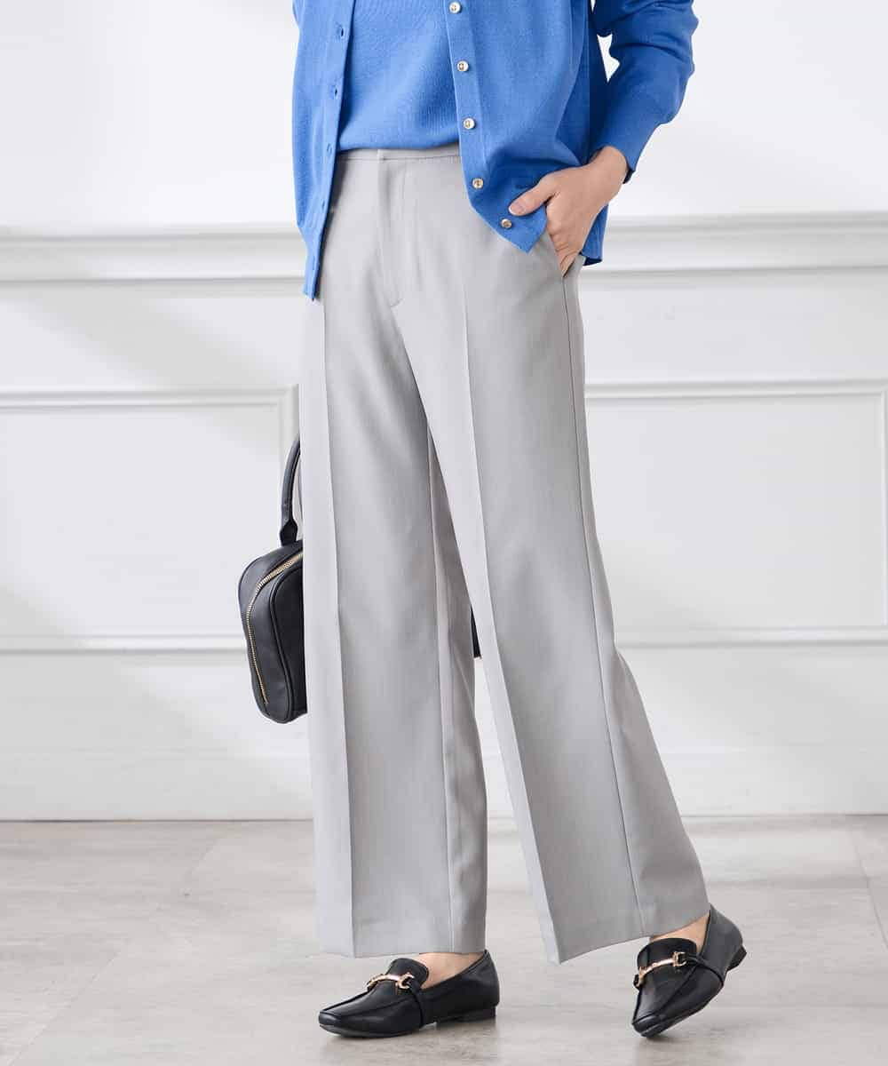 K3LFD02049 a.v.v Elmi(アー・ヴェ・ヴェ) 【低身長サイズ】［支持率NO.1/イージーケア/ストレッチ］スッキリ見えストレートパンツ ピンク