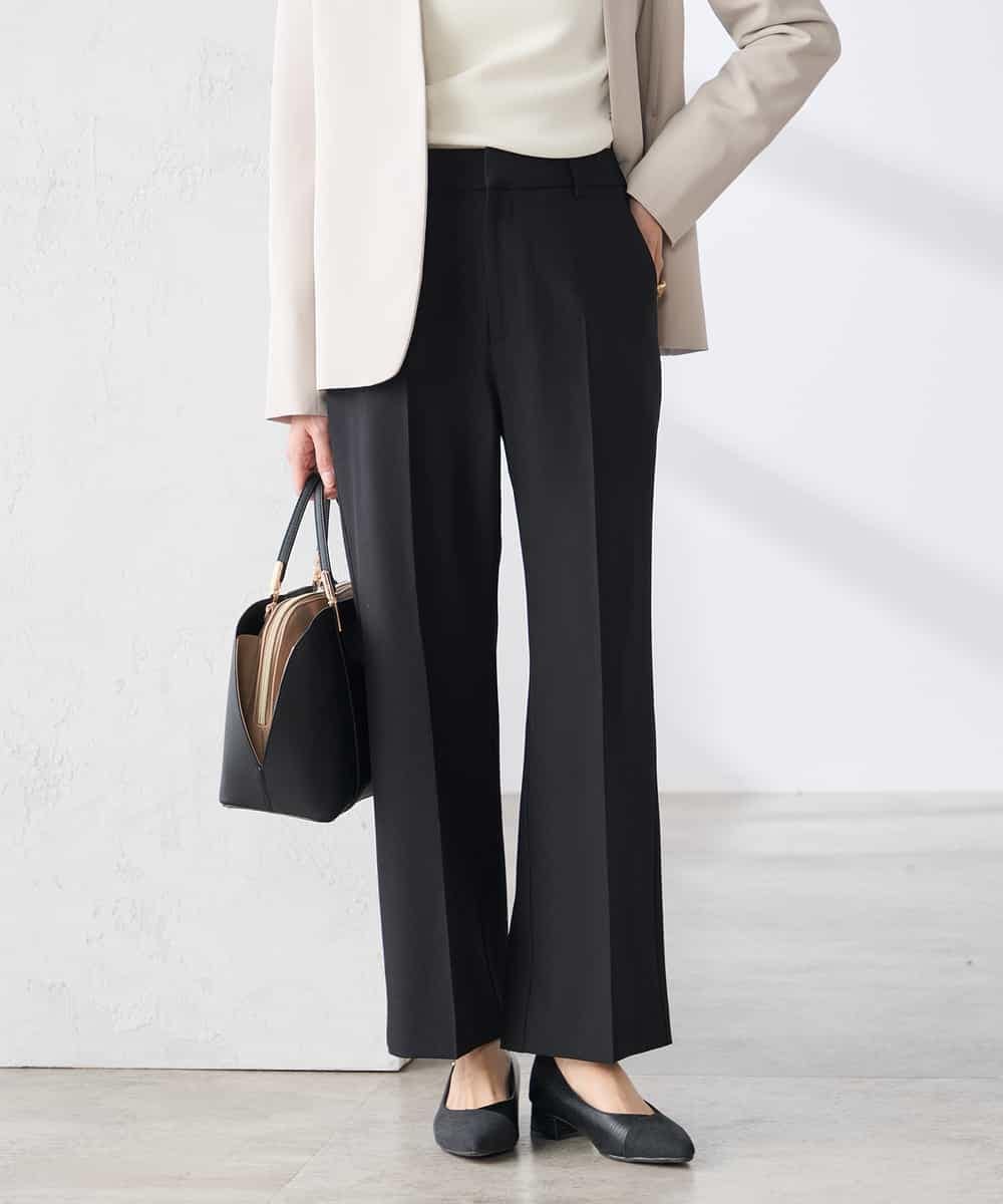 K3LFD02049 a.v.v Elmi(アー・ヴェ・ヴェ) 【低身長サイズ】［支持率NO.1/イージーケア/ストレッチ］スッキリ見えストレートパンツ ピンク