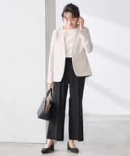 K3LFD02049 a.v.v Elmi(アー・ヴェ・ヴェ) 【低身長サイズ】［支持率NO.1/イージーケア/ストレッチ］スッキリ見えストレートパンツ ピンク