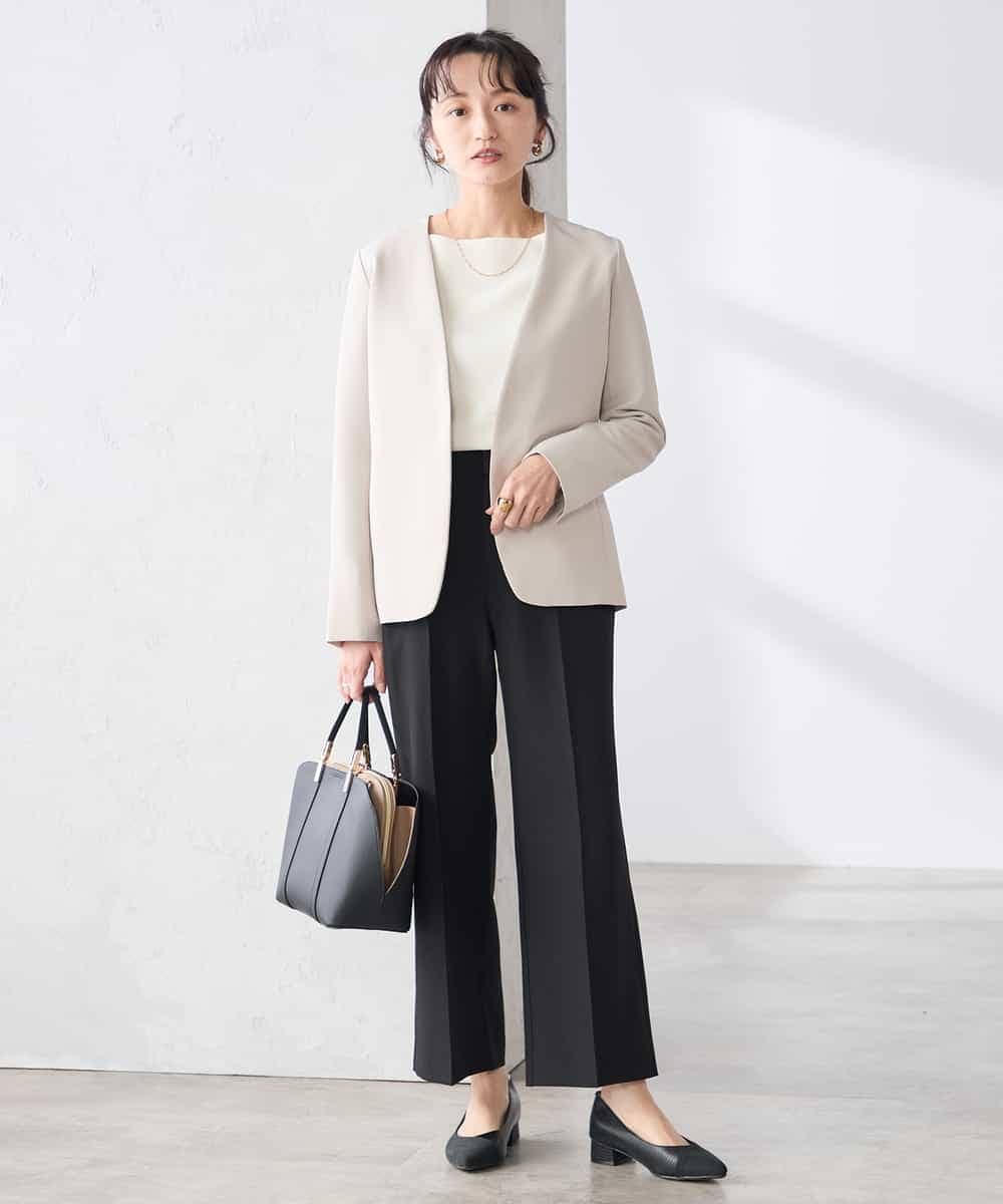 K3LFD02049 a.v.v Elmi(アー・ヴェ・ヴェ) 【低身長サイズ】［支持率NO.1/イージーケア/ストレッチ］スッキリ見えストレートパンツ ピンク