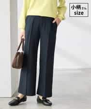 K3LFD02049 a.v.v Elmi(アー・ヴェ・ヴェ) 【低身長サイズ】［支持率NO.1/イージーケア/ストレッチ］スッキリ見えストレートパンツ ネイビー