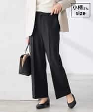 K3LFD02049 a.v.v Elmi(アー・ヴェ・ヴェ) 【低身長サイズ】［支持率NO.1/イージーケア/ストレッチ］スッキリ見えストレートパンツ ブラック