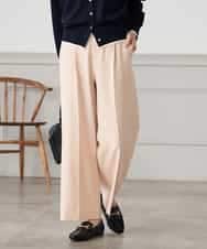 K3LFD03049 a.v.v Elmi(アー・ヴェ・ヴェ) 【低身長サイズ/caho様ご紹介】［支持率NO.1/イージーケア/ストレッチ］スッキリ見えワイドパンツ ピンク