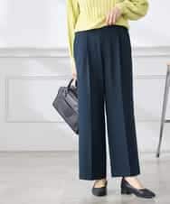 K3LFD03049 a.v.v Elmi(アー・ヴェ・ヴェ) 【低身長サイズ/caho様ご紹介】［支持率NO.1/イージーケア/ストレッチ］スッキリ見えワイドパンツ ピンク