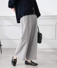 K3LFD03049 a.v.v Elmi(アー・ヴェ・ヴェ) 【低身長サイズ/caho様ご紹介】［支持率NO.1/イージーケア/ストレッチ］スッキリ見えワイドパンツ ピンク