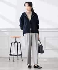 K3LFD03049 a.v.v Elmi(アー・ヴェ・ヴェ) 【低身長サイズ/caho様ご紹介】［支持率NO.1/イージーケア/ストレッチ］スッキリ見えワイドパンツ ピンク