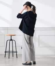 K3LFD03049 a.v.v Elmi(アー・ヴェ・ヴェ) 【低身長サイズ/caho様ご紹介】［支持率NO.1/イージーケア/ストレッチ］スッキリ見えワイドパンツ ピンク