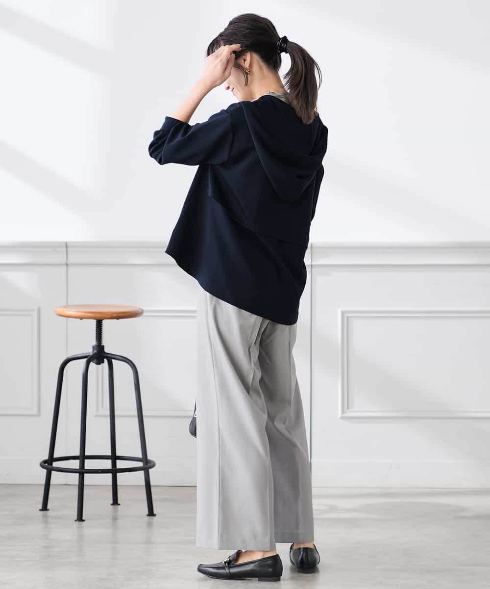 K3LFD03049 a.v.v Elmi(アー・ヴェ・ヴェ) 【低身長サイズ/caho様ご紹介】［支持率NO.1/イージーケア/ストレッチ］スッキリ見えワイドパンツ ピンク