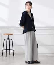 K3LFD03049 a.v.v Elmi(アー・ヴェ・ヴェ) 【低身長サイズ/caho様ご紹介】［支持率NO.1/イージーケア/ストレッチ］スッキリ見えワイドパンツ ピンク