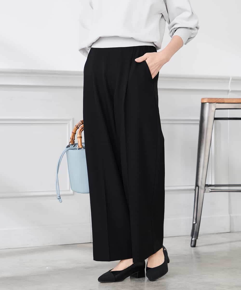 K3LFD03049 a.v.v Elmi(アー・ヴェ・ヴェ) 【低身長サイズ/caho様ご紹介】［支持率NO.1/イージーケア/ストレッチ］スッキリ見えワイドパンツ ピンク