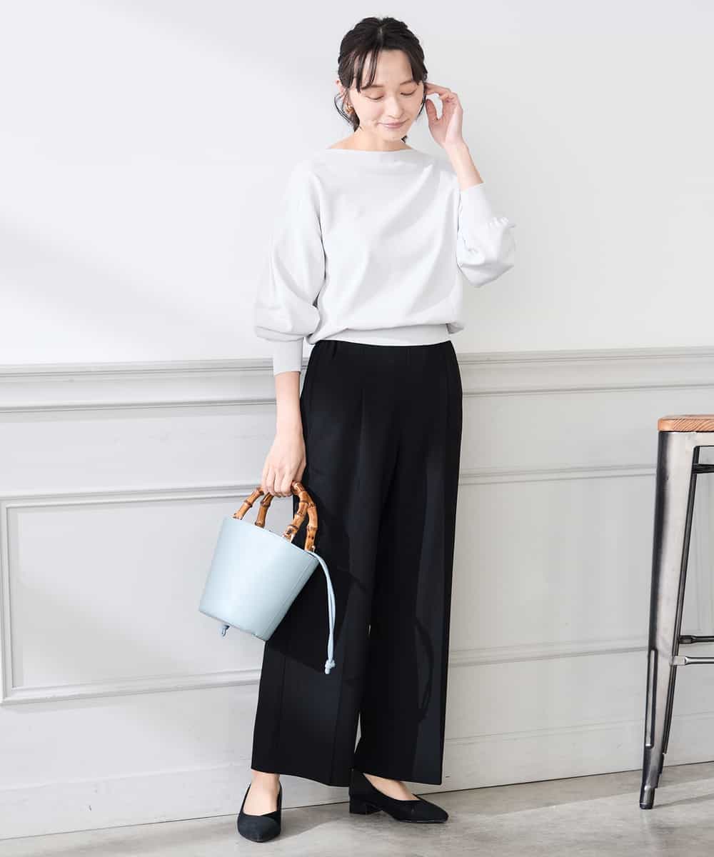 K3LFD03049 a.v.v Elmi(アー・ヴェ・ヴェ) 【低身長サイズ/caho様ご紹介】［支持率NO.1/イージーケア/ストレッチ］スッキリ見えワイドパンツ ピンク