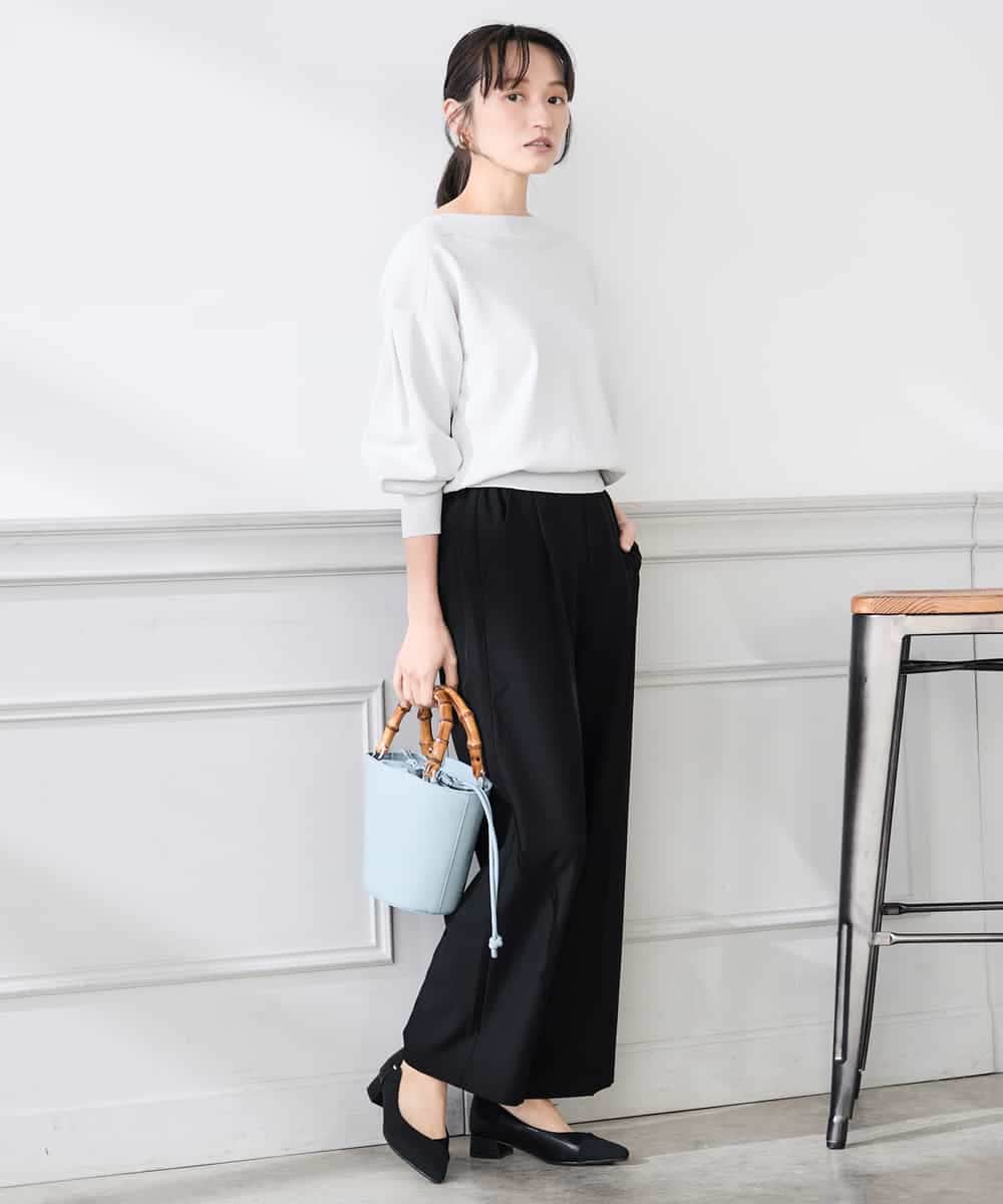 K3LFD03049 a.v.v Elmi(アー・ヴェ・ヴェ) 【低身長サイズ/caho様ご紹介】［支持率NO.1/イージーケア/ストレッチ］スッキリ見えワイドパンツ ピンク