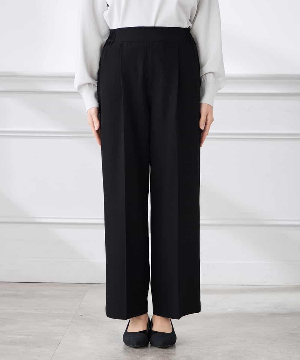 K3LFD03049 a.v.v Elmi(アー・ヴェ・ヴェ) 【低身長サイズ/caho様ご紹介】［支持率NO.1/イージーケア/ストレッチ］スッキリ見えワイドパンツ ピンク