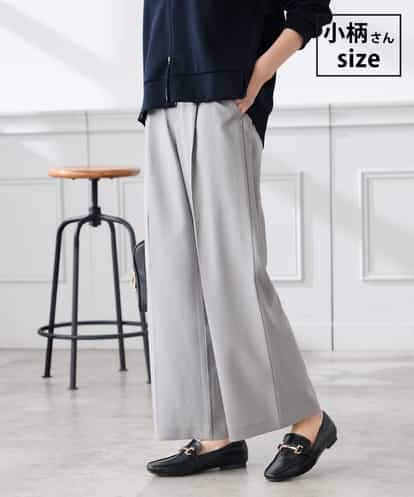K3LFD03049 a.v.v Elmi 【低身長サイズ】［支持率NO.1/イージーケア/ストレッチ］スッキリ見えワイドパンツ