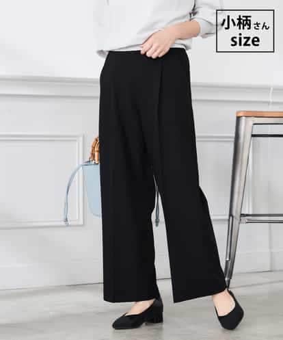 K3LFD03049 a.v.v Elmi 【低身長サイズ】［支持率NO.1/イージーケア/ストレッチ］スッキリ見えワイドパンツ