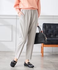 K3LFD04049 a.v.v Elmi(アー・ヴェ・ヴェ) 【低身長サイズ/しい様ご紹介】［支持率NO.1/イージーケア］イージーテーパードパンツ ライトカーキ