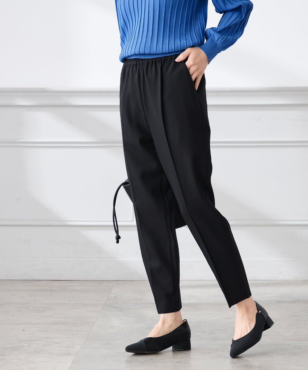 K3LFD04049 a.v.v Elmi(アー・ヴェ・ヴェ) 【低身長サイズ/しい様ご紹介】［支持率NO.1/イージーケア］イージーテーパードパンツ ライトカーキ