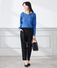 K3LFD04049 a.v.v Elmi(アー・ヴェ・ヴェ) 【低身長サイズ/しい様ご紹介】［支持率NO.1/イージーケア］イージーテーパードパンツ ライトカーキ