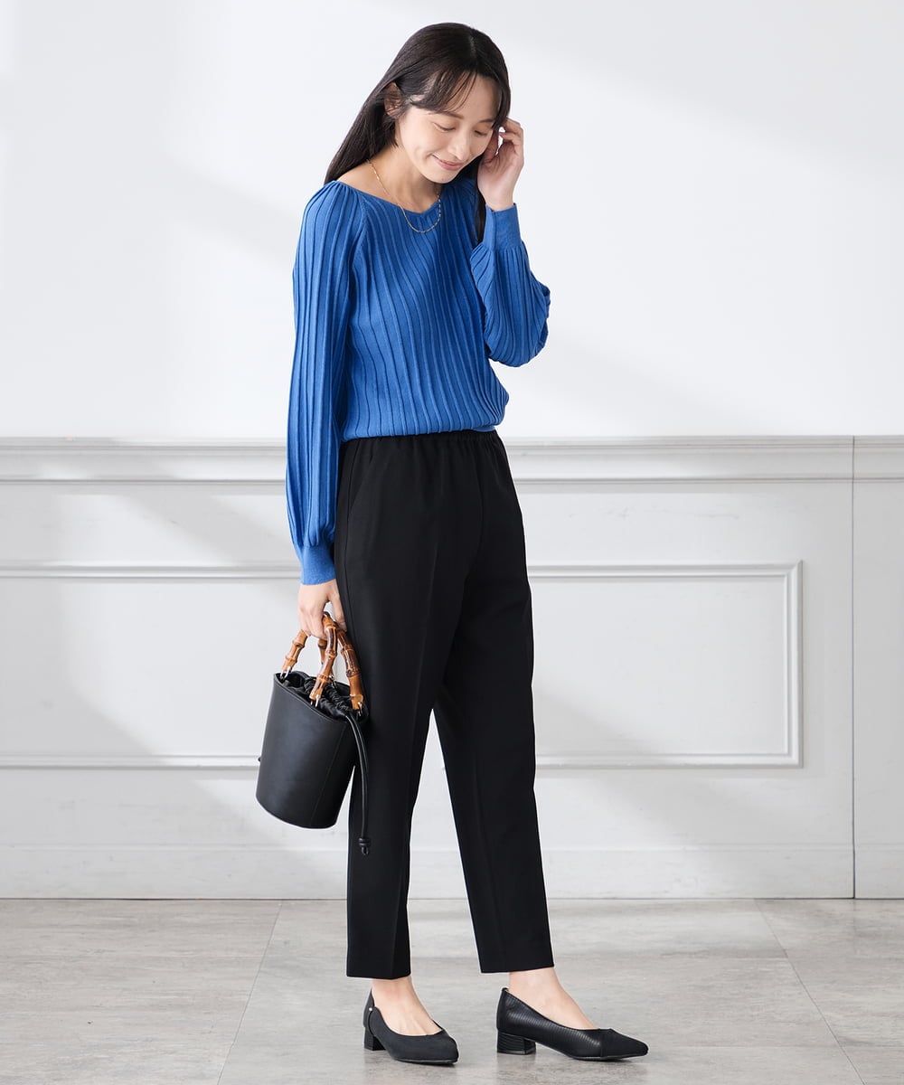 K3LFD04049 a.v.v Elmi(アー・ヴェ・ヴェ) 【低身長サイズ/しい様ご紹介】［支持率NO.1/イージーケア］イージーテーパードパンツ ライトカーキ