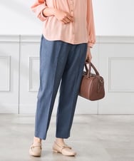 K3LFD04049 a.v.v Elmi(アー・ヴェ・ヴェ) 【低身長サイズ/しい様ご紹介】［支持率NO.1/イージーケア］イージーテーパードパンツ ライトカーキ